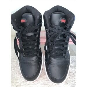 Adidas Shoes Hoops 2.0 Mid Textile Trainers Men Teen Size 6 Black Leather